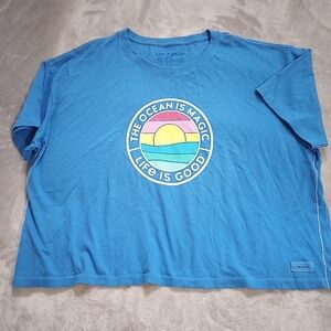 Life Is Good Crusher Tee Ocean Is Magic XXL